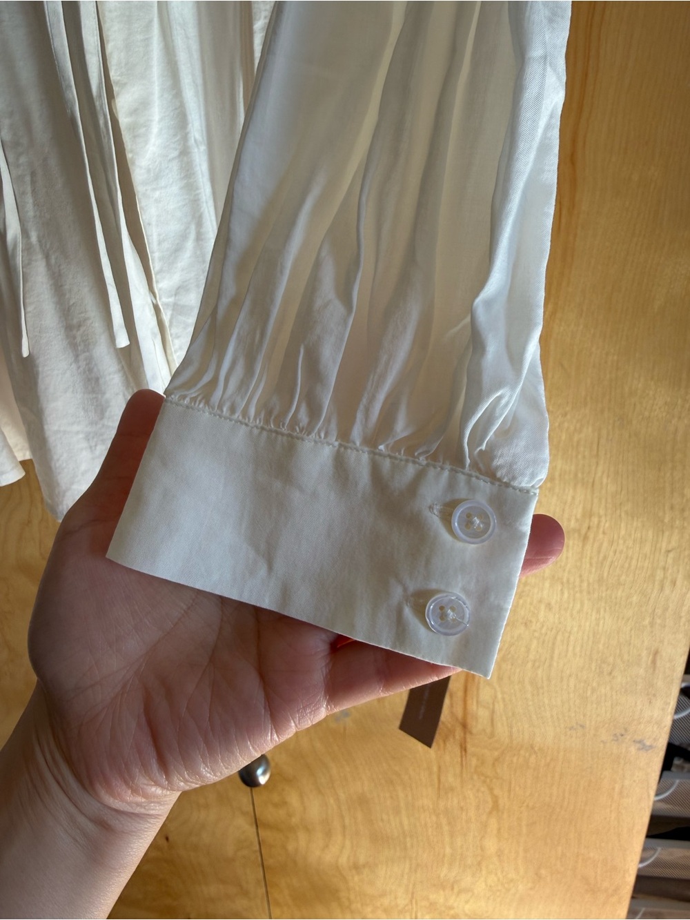 Reformation White Drawstring Waist Blouse - Picture 6 of 7
